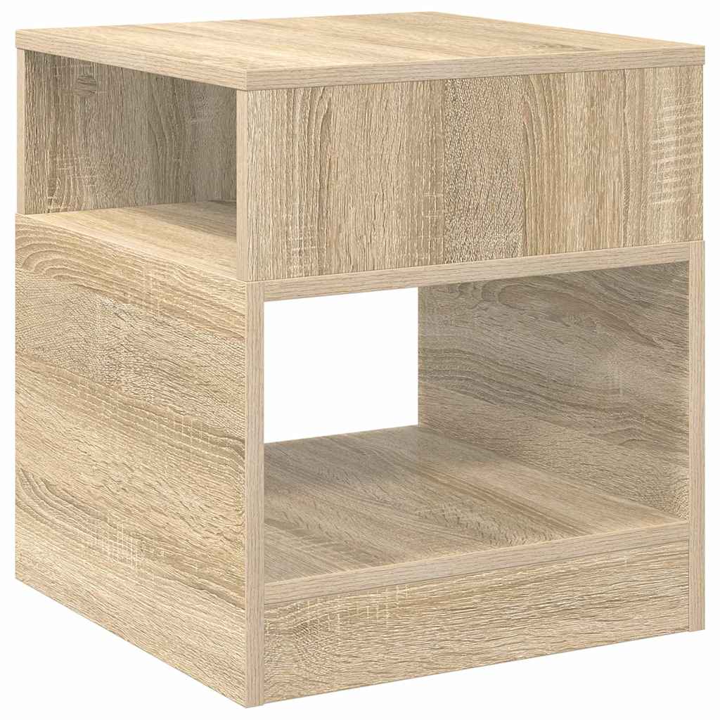 Végasztal 2 db Sonoma tölgy 40,5 x 40 x 45 cm Szerelt Fa