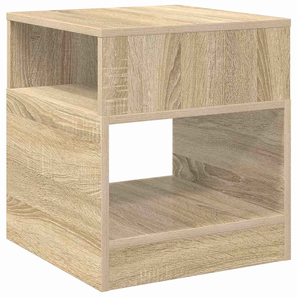 Végasztal 2 db Sonoma tölgy 40,5 x 40 x 45 cm Szerelt Fa