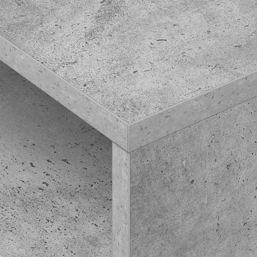 Végasztal 2 db Beton Szürke 40,5 x 40 x 45 cm Szerelt Fa