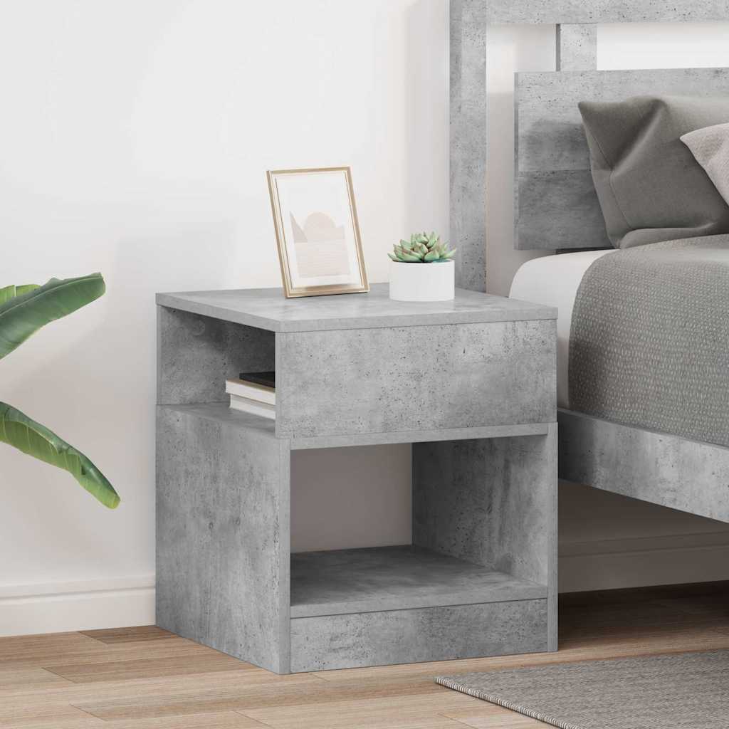 Végasztal 2 db Beton Szürke 40,5 x 40 x 45 cm Szerelt Fa