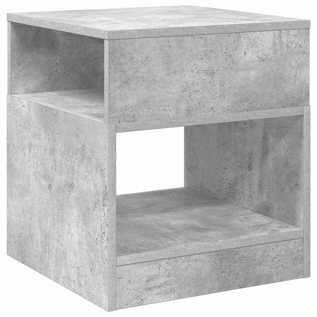 Végasztal 2 db Beton Szürke 40,5 x 40 x 45 cm Szerelt Fa