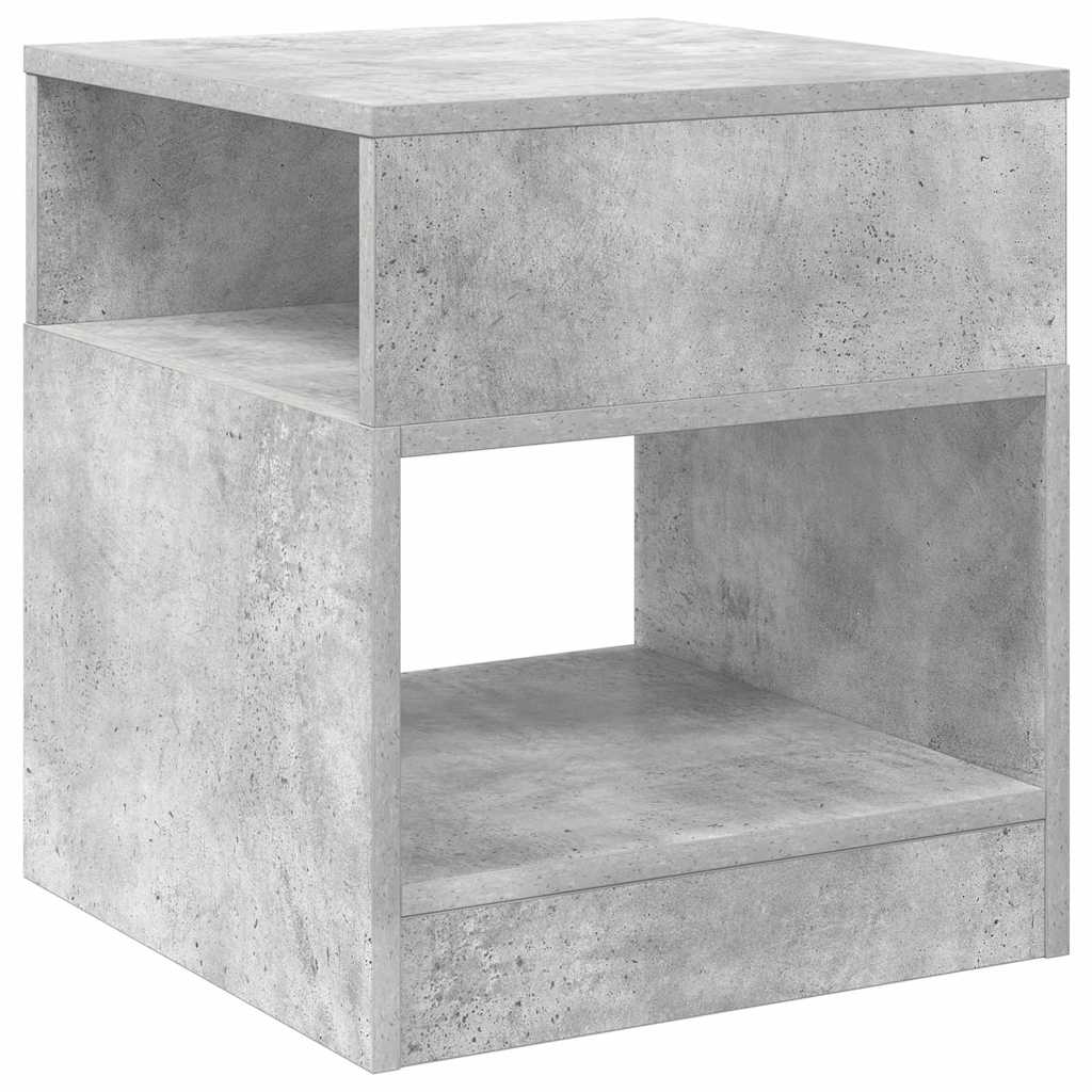 Végasztal 2 db Beton Szürke 40,5 x 40 x 45 cm Szerelt Fa