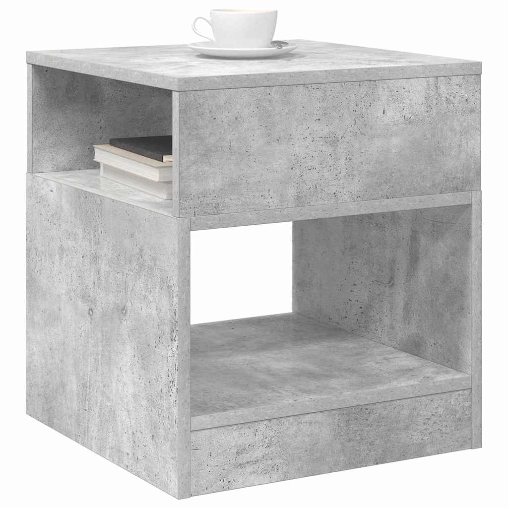 Végasztal 2 db Beton Szürke 40,5 x 40 x 45 cm Szerelt Fa