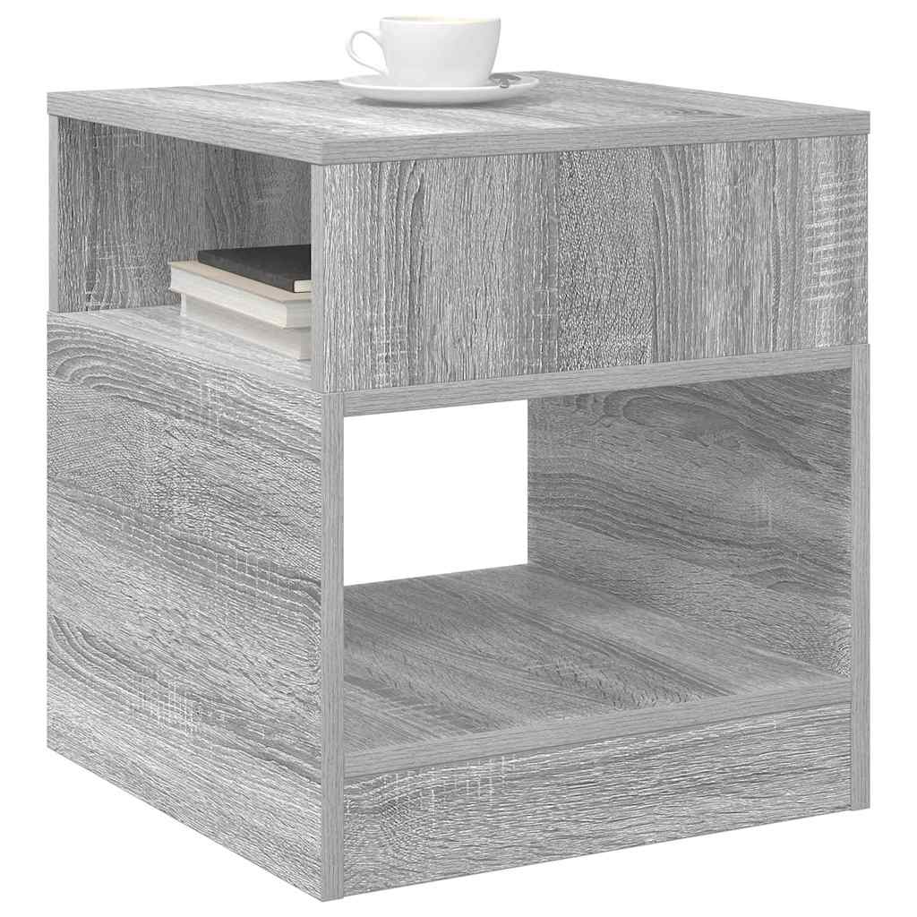 Végasztal 2 db Szürke Sonoma 40,5 x 40 x 45 cm Szerelt Fa