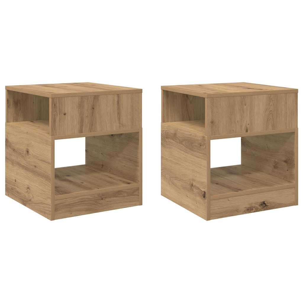 Végasztal 2 db Artisan tölgy 40,5 x 40 x 45 cm Szerelt Fa