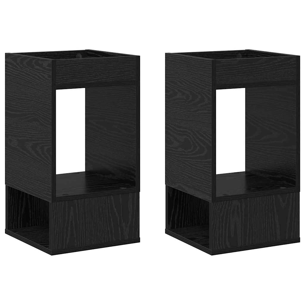 Végasztal 2 pcs Fekete tölgy 30 x 30 x 56 cm Faanyag