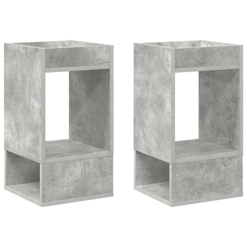 Végasztal 2 pcs Beton Szürke 30 x 30 x 56 cm Faanyag