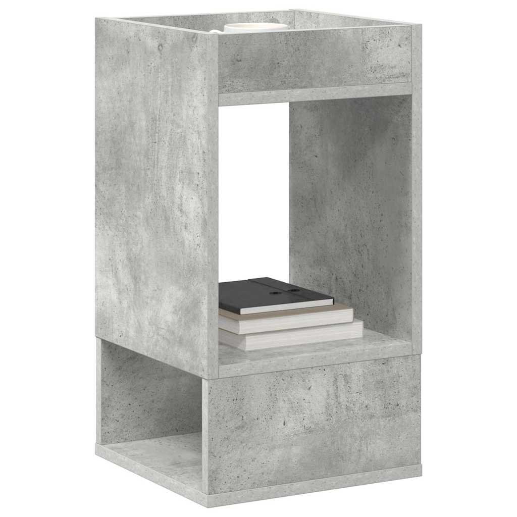 Végasztal 2 pcs Beton Szürke 30 x 30 x 56 cm Faanyag