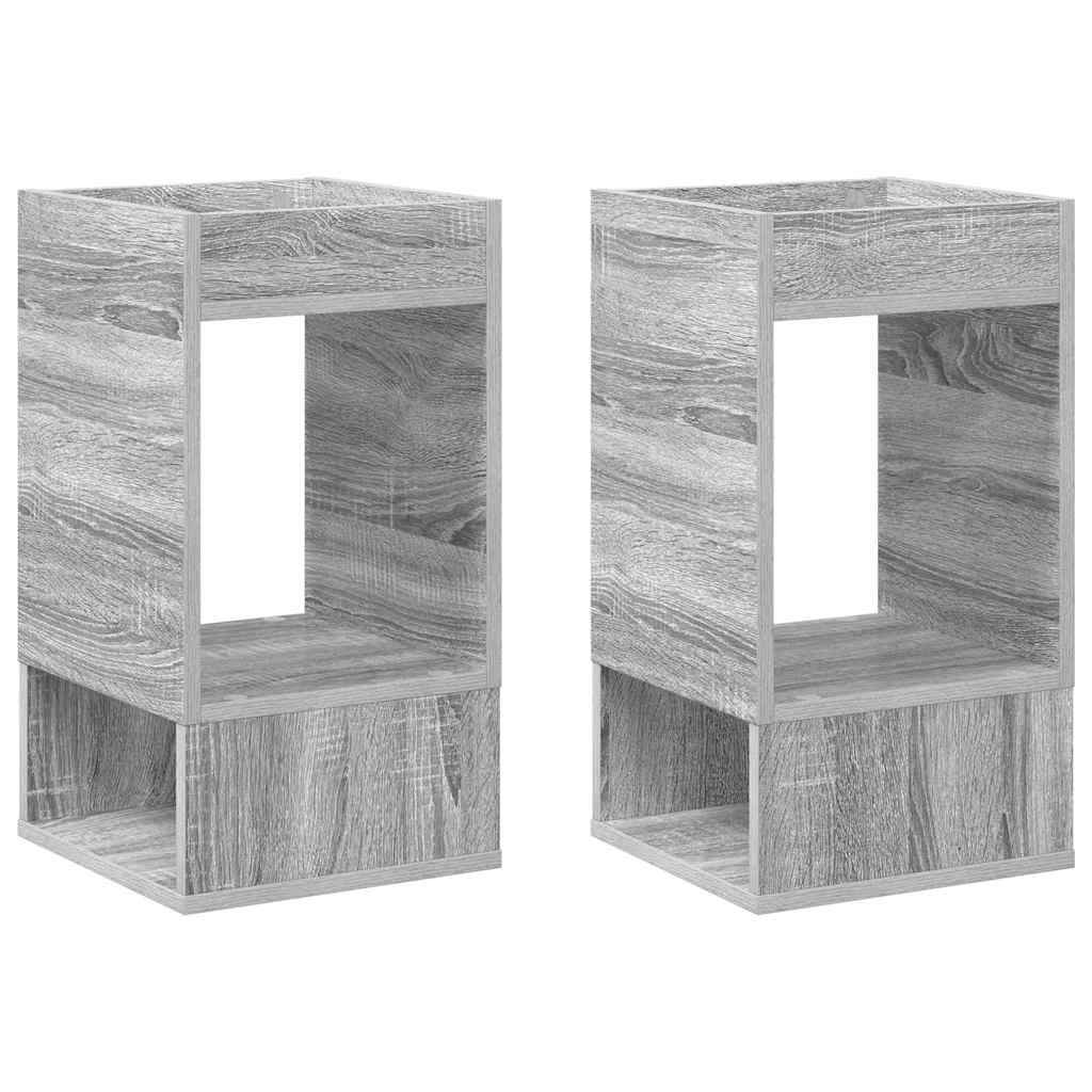 Végasztal 2 db Szürke Sonoma 30 x 30 x 56 cm Szerelt Fa