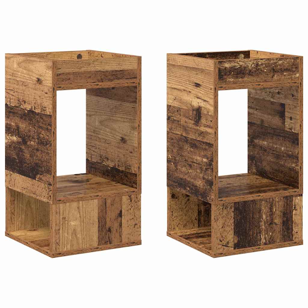 Végasztal 2 db Öreg fa 30 x 30 x 56 cm Szerelt Fa