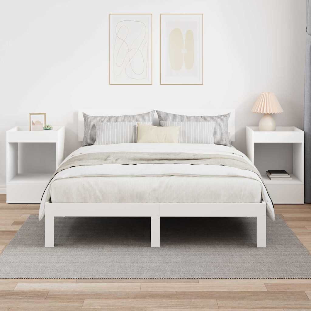Végasztal 2 pcs Fehér 40 x 40 x 56 cm Faanyag
