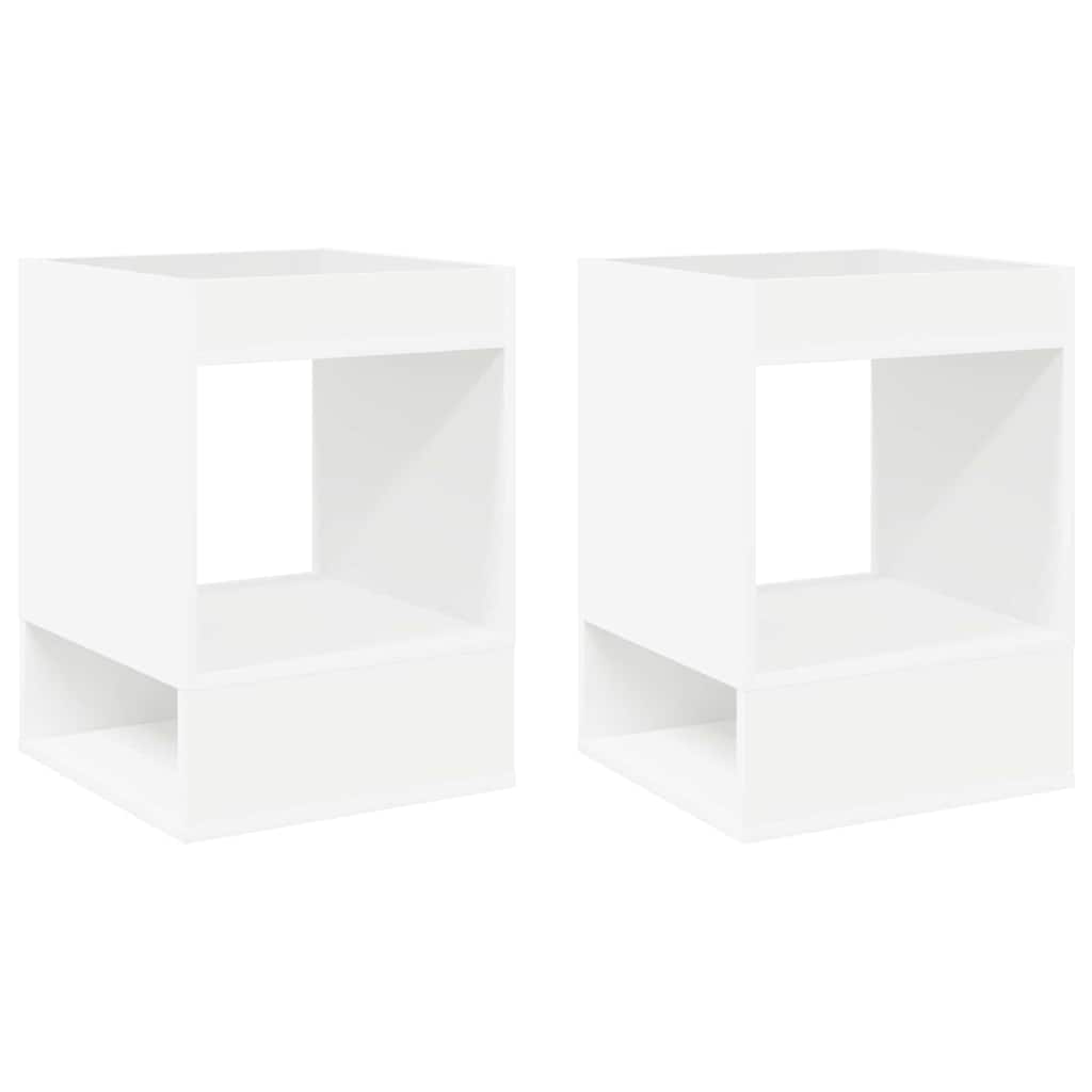 Végasztal 2 pcs Fehér 40 x 40 x 56 cm Faanyag