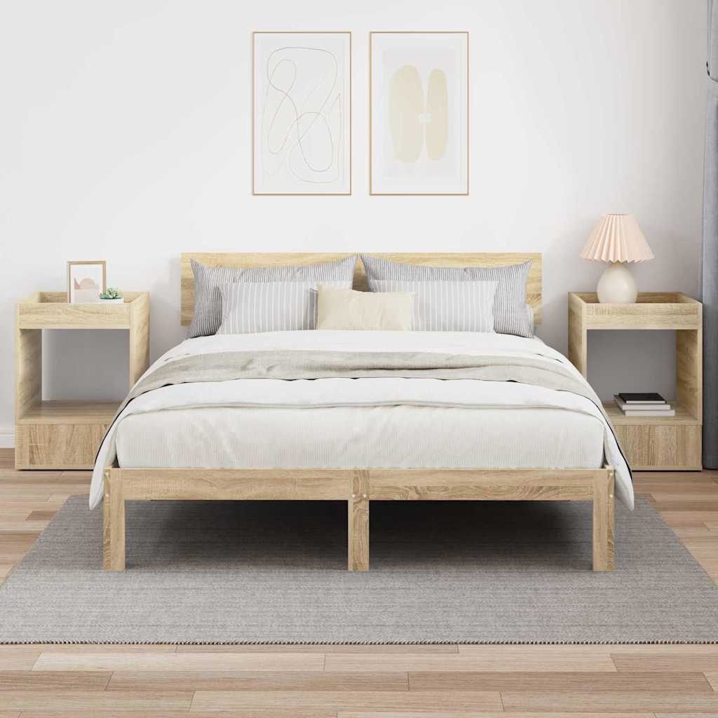 Végasztal 2 db Sonoma tölgy 40 x 40 x 56 cm Szerelt Fa