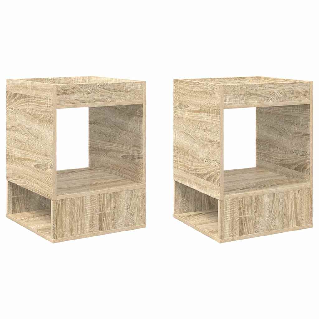 Végasztal 2 db Sonoma tölgy 40 x 40 x 56 cm Szerelt Fa