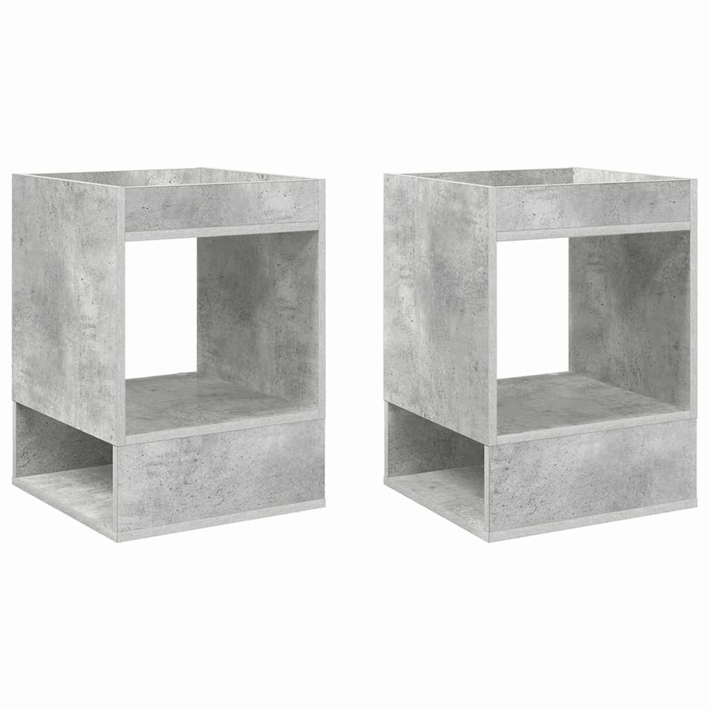 Végasztal 2 pcs Beton Szürke 40 x 40 x 56 cm Faanyag