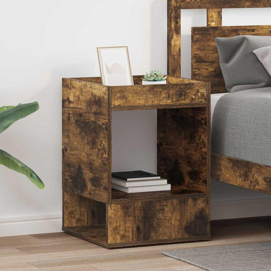 Végasztal 2 pcs Füstölt tölgy 40 x 40 x 56 cm Faanyag