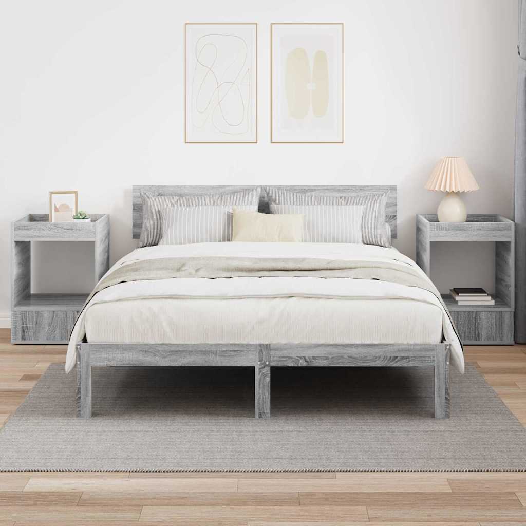 Végasztal 2 pcs Szürke Sonoma 40 x 40 x 56 cm Faanyag