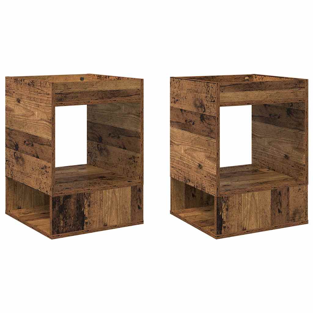 Végasztal 2 pcs Öreg fa 40 x 40 x 56 cm Faanyag
