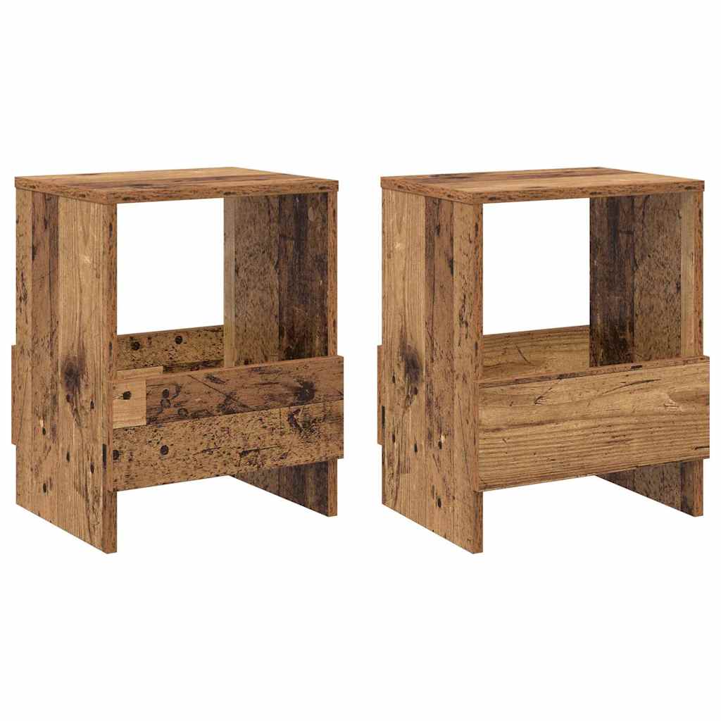Magazin állvány 2 pcs Öreg fa 35 x 30 x 45 cm
