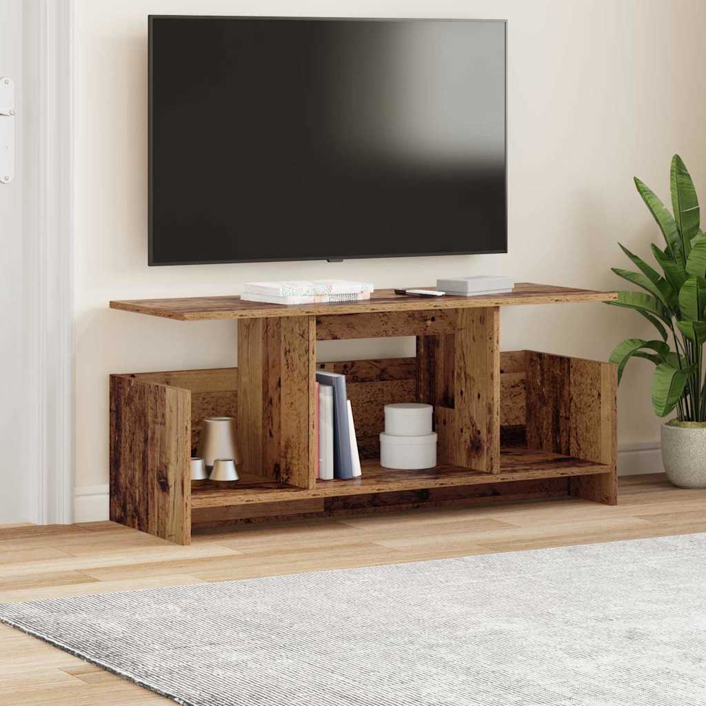 TV állvány 102 x 35 x 45 cm Öreg fa Szerelt Fa