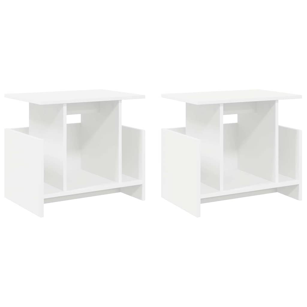 TV állvány 2 pcs Fehér Szerelt Fa