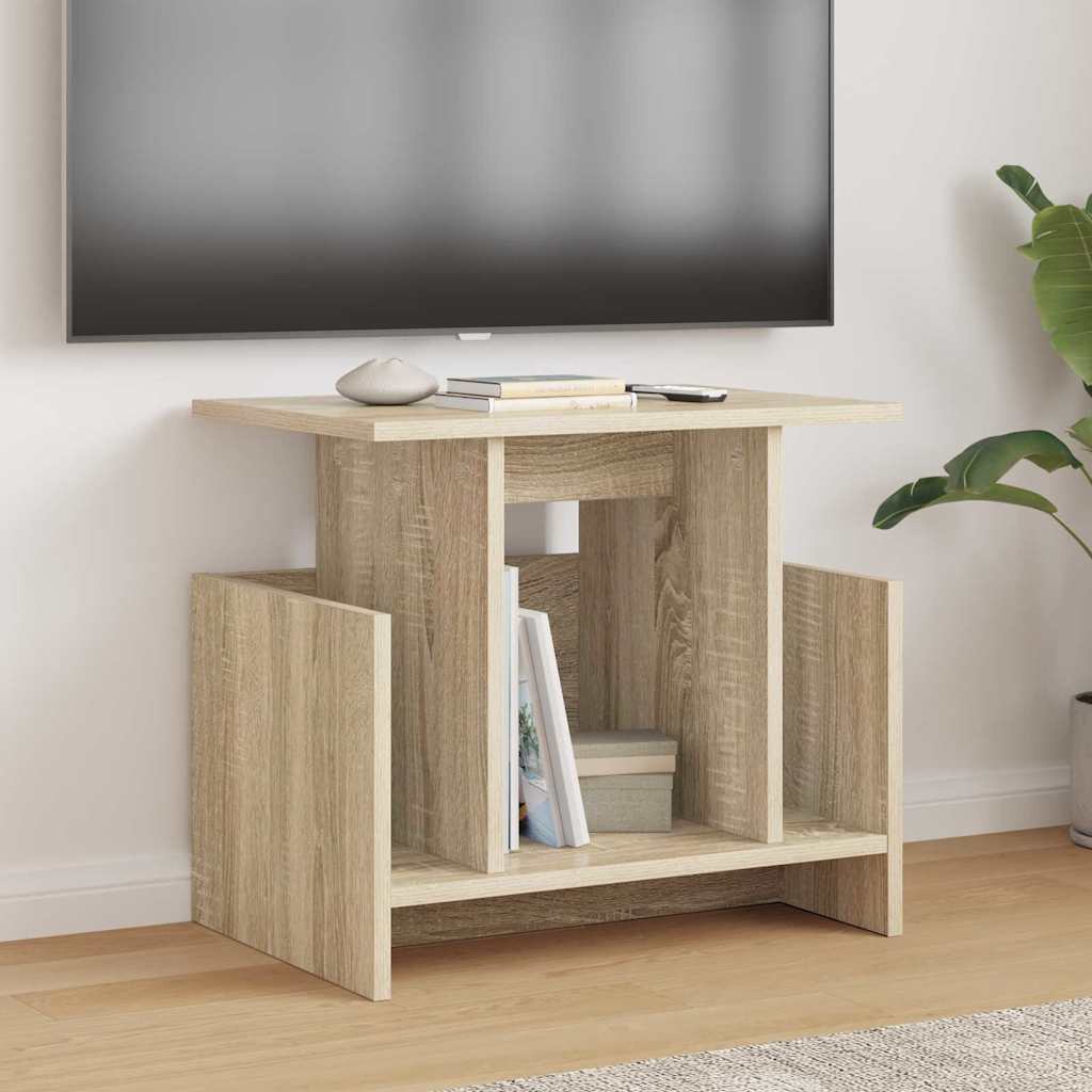 TV állvány 2 pcs Sonoma tölgy Szerelt Fa