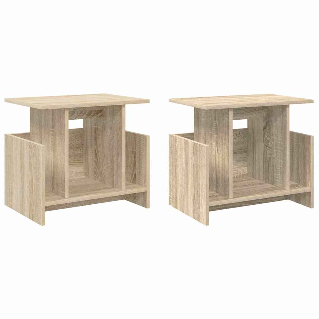 TV állvány 2 pcs Sonoma tölgy Szerelt Fa
