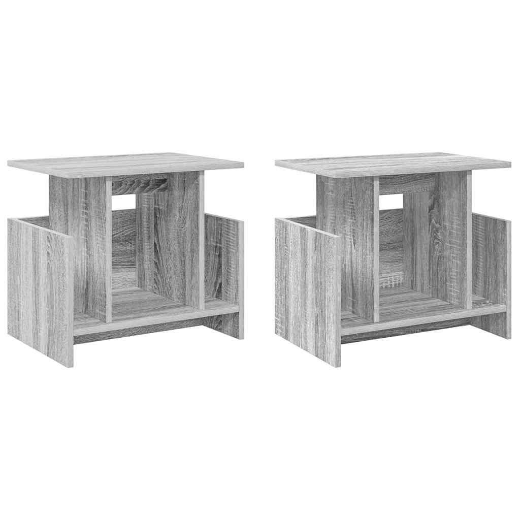 TV állvány 2 pcs Szürke Sonoma Szerelt Fa