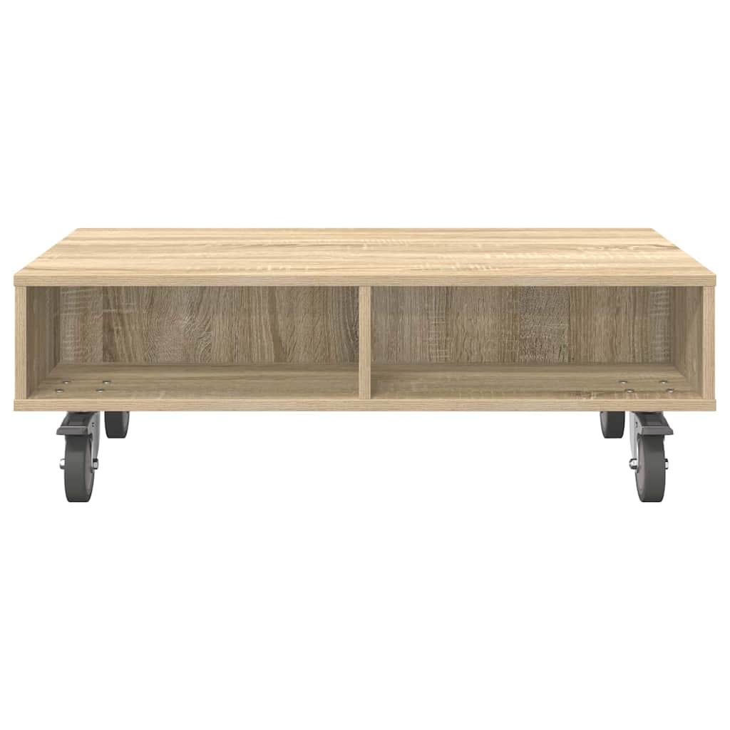 Gördülékeny oldalasztal Sonoma tölgy 90 x 50 x 30 cm Szerelt Fa