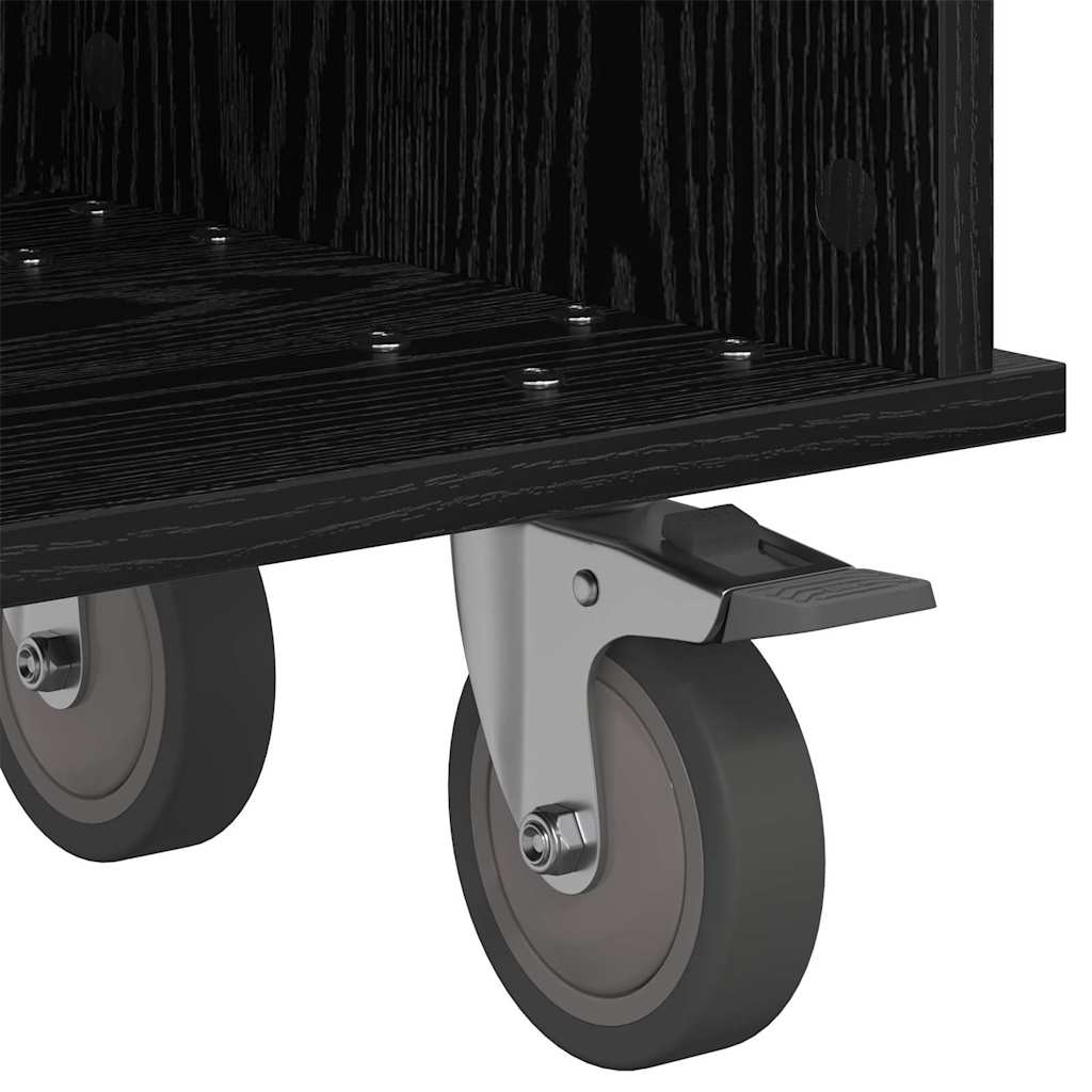 TV állvány 100 x 35 x 35 cm Fekete tölgy Szerelt Fa