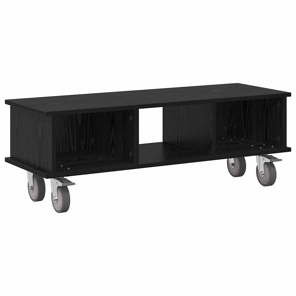 TV állvány 100 x 35 x 35 cm Fekete tölgy Szerelt Fa