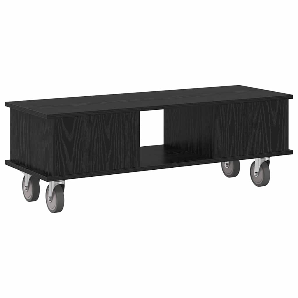 TV állvány 100 x 35 x 35 cm Fekete tölgy Szerelt Fa