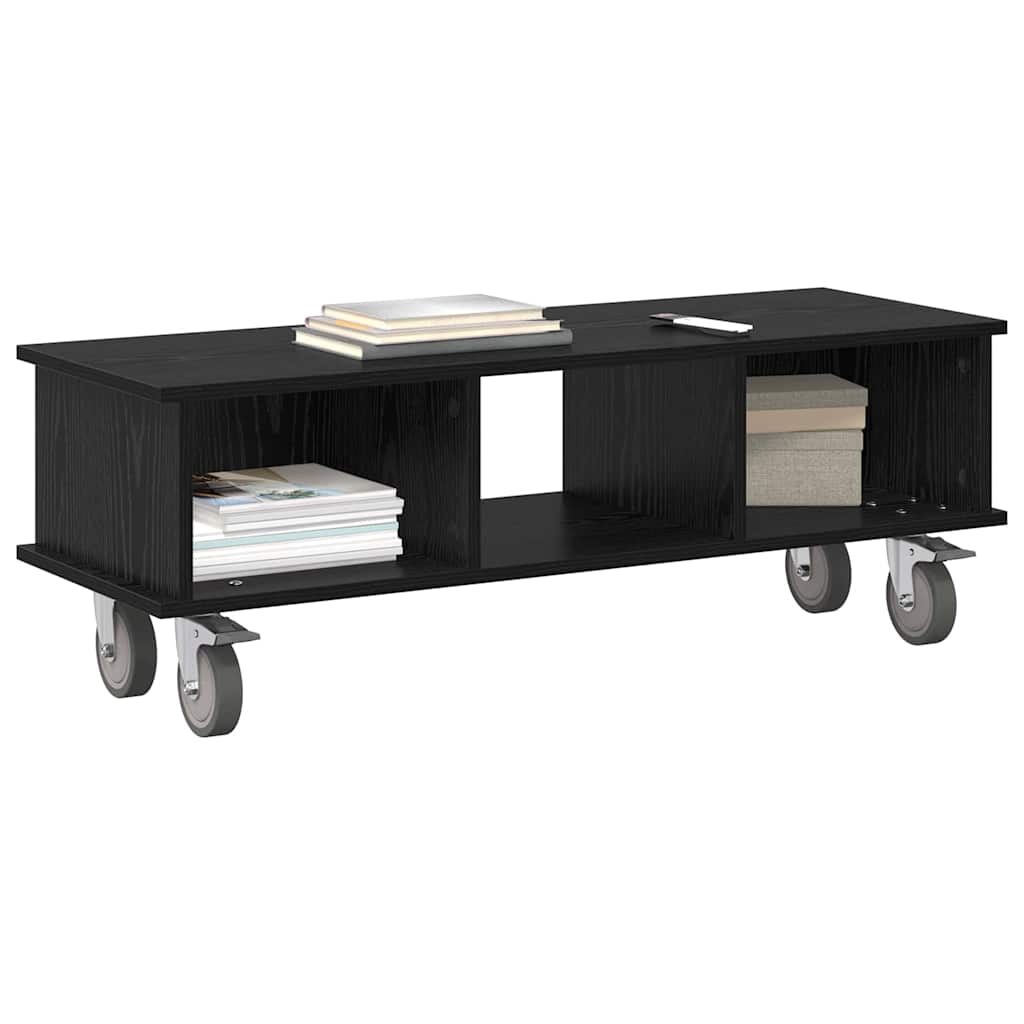 TV állvány 100 x 35 x 35 cm Fekete tölgy Szerelt Fa