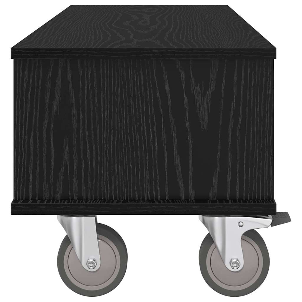TV állvány 100 x 35 x 35 cm Fekete tölgy Szerelt Fa