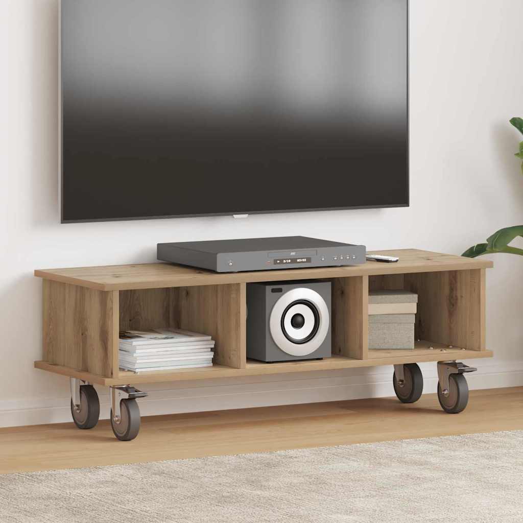 TV állvány 100 x 35 x 35 cm Artisan tölgy Szerelt Fa