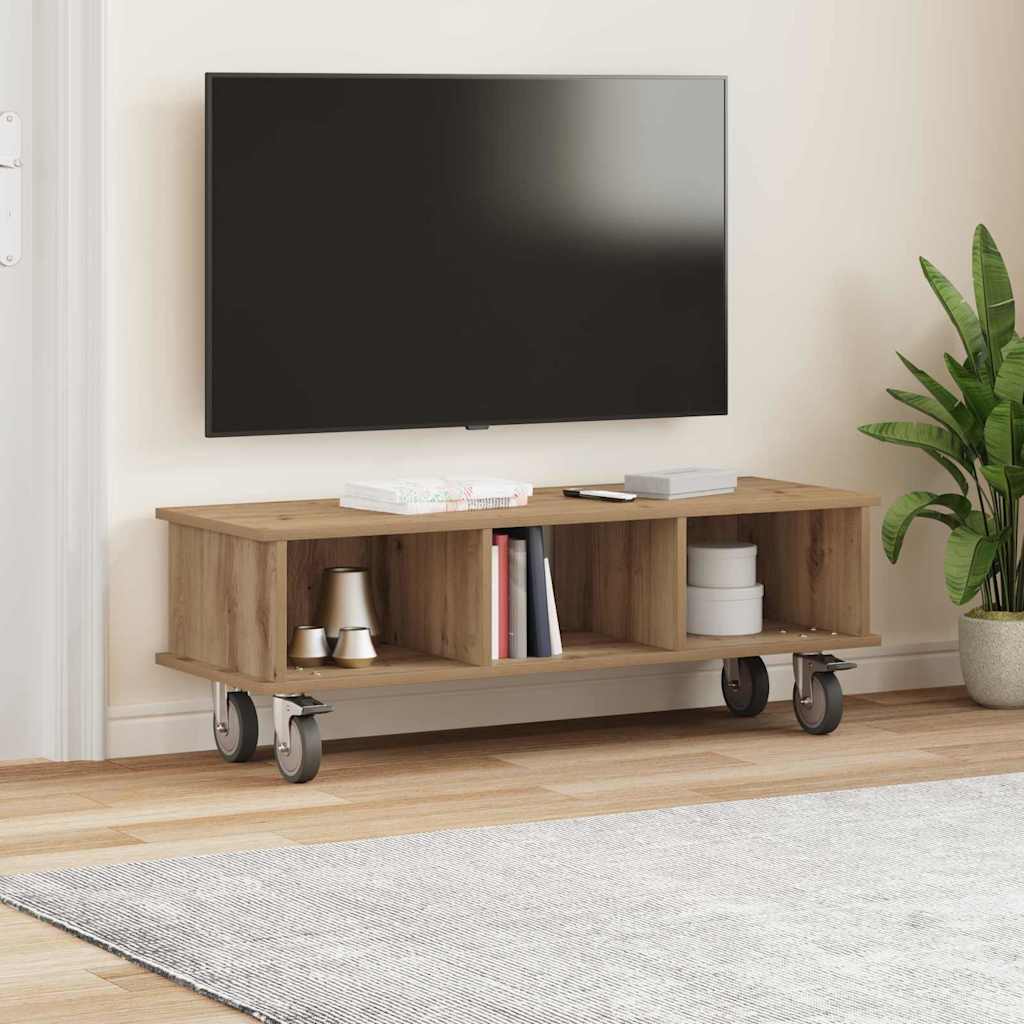 TV állvány 100 x 35 x 35 cm Artisan tölgy Szerelt Fa