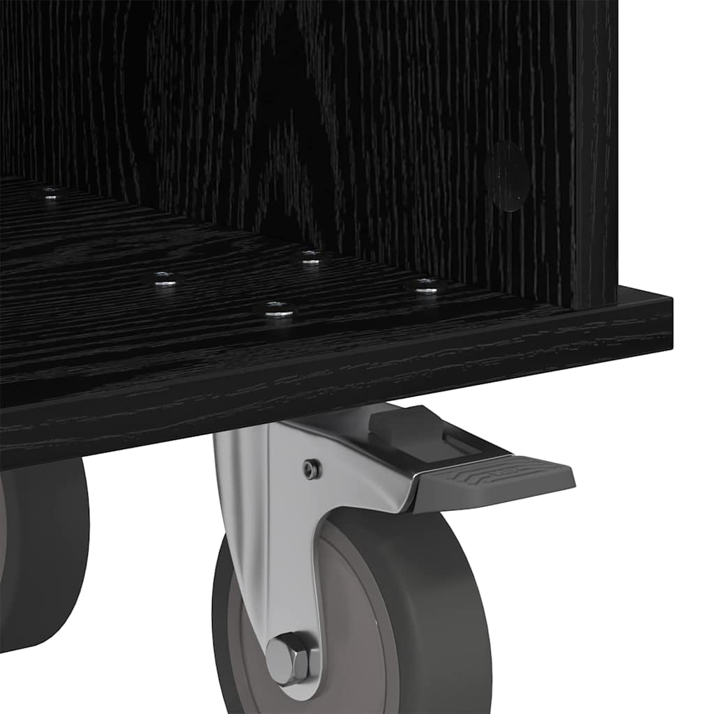 TV állvány 68,5 x 35 x 35 cm Fekete tölgy Szerelt Fa