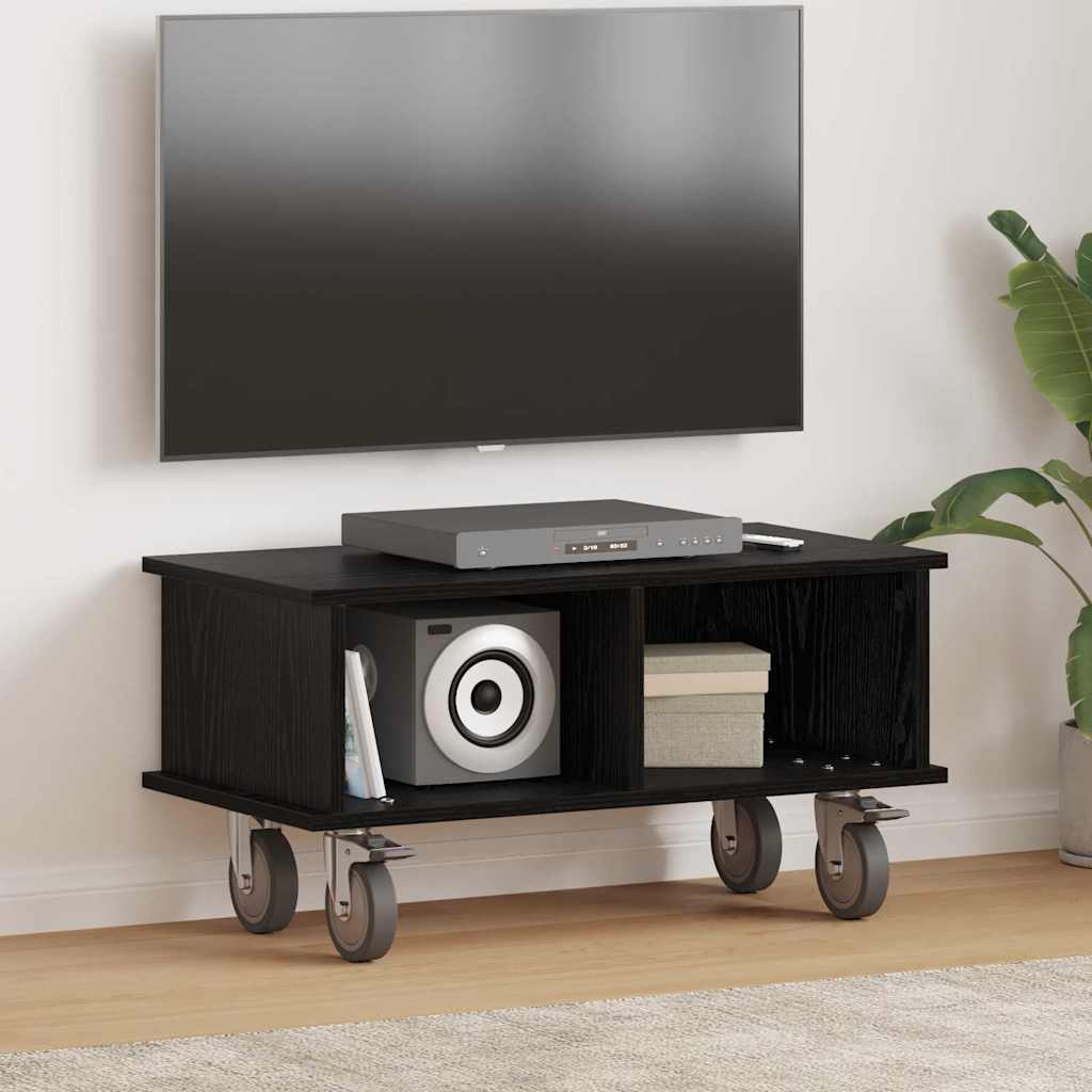 TV állvány 68,5 x 35 x 35 cm Fekete tölgy Szerelt Fa