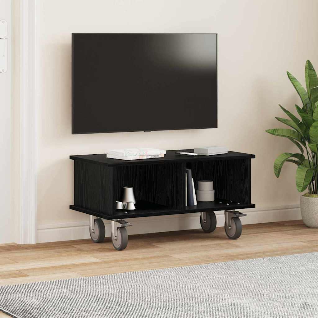 TV állvány 68,5 x 35 x 35 cm Fekete tölgy Szerelt Fa