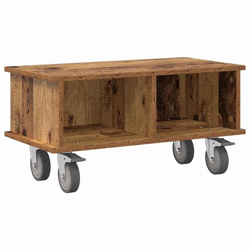 TV állvány 68,5 x 35 x 35 cm Öreg fa Szerelt Fa