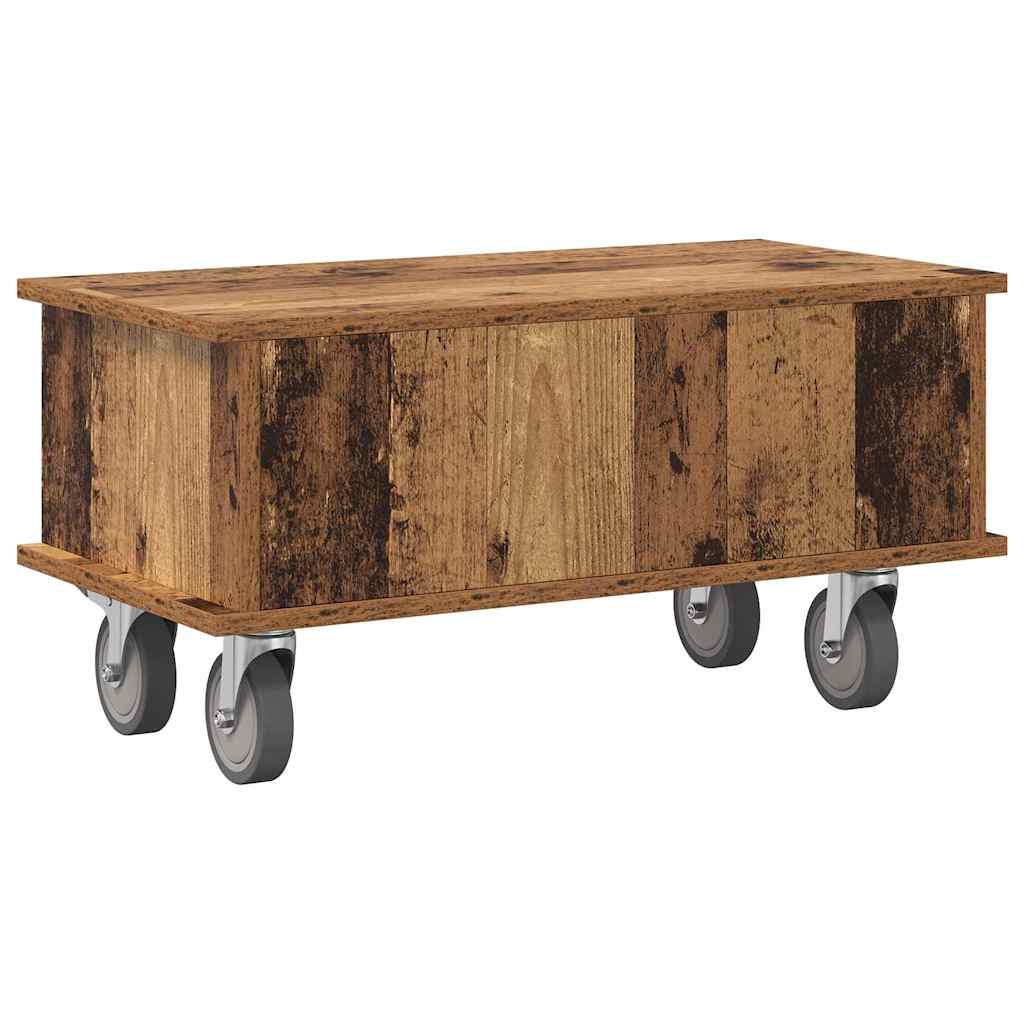 TV állvány 68,5 x 35 x 35 cm Öreg fa Szerelt Fa
