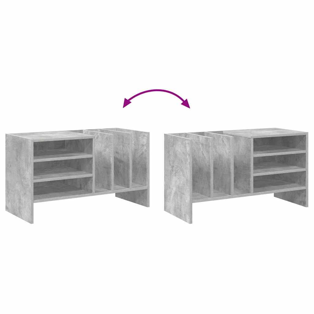 Hanglemez szekrény Beton Szürke 78,5 x 35 x 45 cm Szerelt Fa