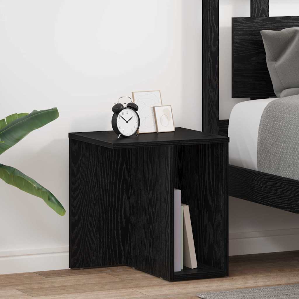 Végasztal 2 db Fekete tölgy 37 x 32 x 40 cm Szerelt Fa