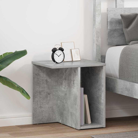 Végasztal 2 pcs Beton Szürke 37 x 32 x 40 cm Faanyag