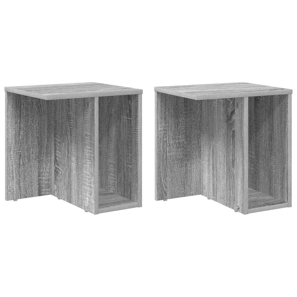 Végasztal 2 pcs Szürke Sonoma 37 x 32 x 40 cm Faanyag