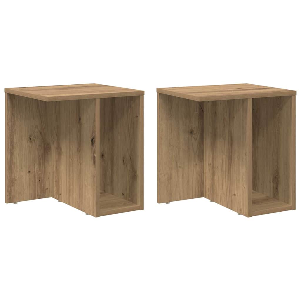 Végasztal 2 pcs Artisan tölgy 37 x 32 x 40 cm Faanyag