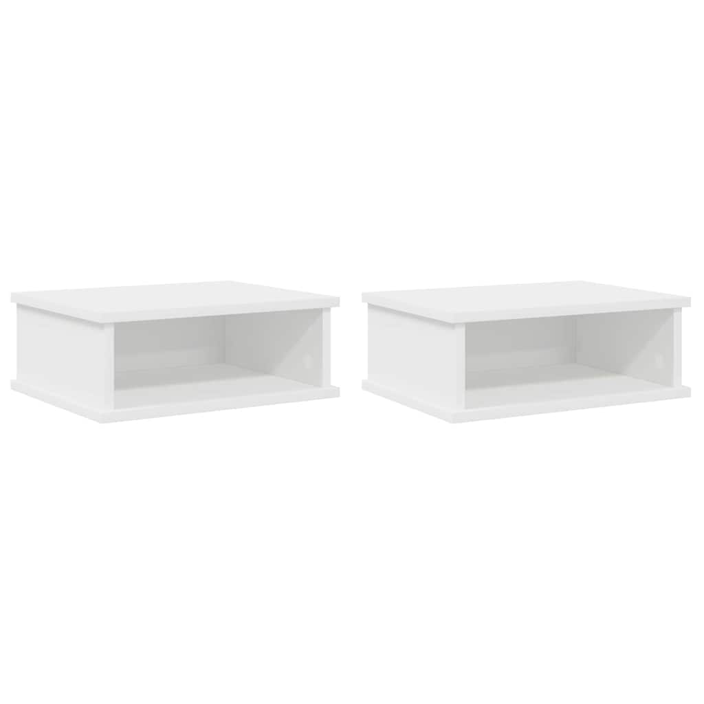 Éjjeli asztal 2 db Fehér 40 x 31 x 15 cm Szerelt Fa