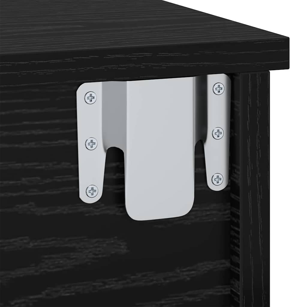 Éjjeli asztal 2 db Fekete tölgy 40 x 31 x 15 cm Szerelt Fa