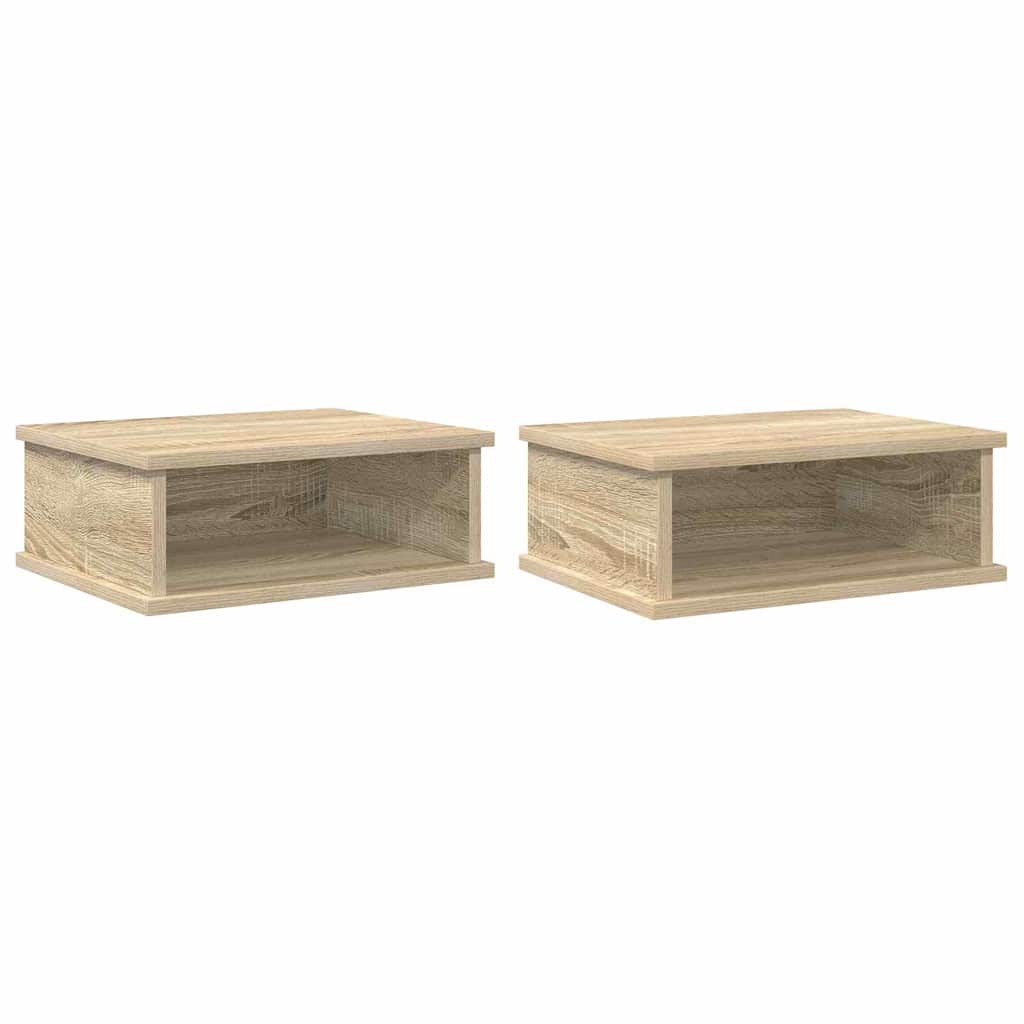 Éjjeli asztal 2 pcs Sonoma tölgy 40 x 31 x 15 cm Faanyag
