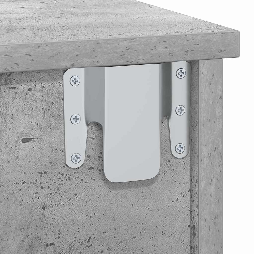 Éjjeli asztal 2 db Beton Szürke 40 x 31 x 15 cm Szerelt Fa